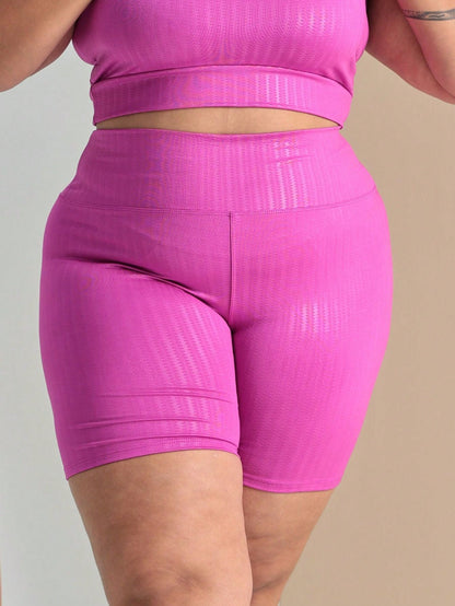 SHORTS PLUS SIZE ACADEMIA 3D MEIA COXA