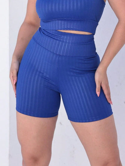SHORTS PLUS SIZE ACADEMIA 3D MEIA COXA
