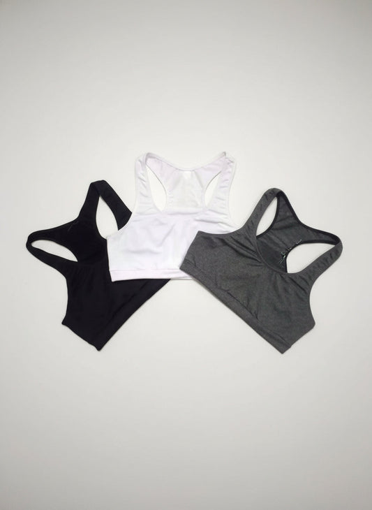 Kit 3 tops feminino academia básico dia dia boa sustentação