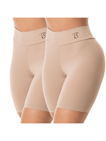 KIT 2 Short Segunda Pele Cos Alto Duplo Bermuda Anagua Modelador Lingerie