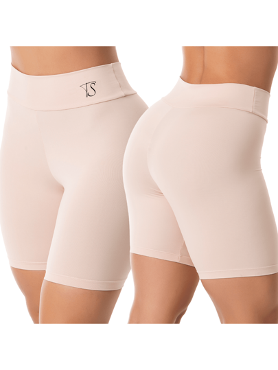 KIT 2 Short Segunda Pele Cos Alto Duplo Bermuda Anagua Modelador Lingerie