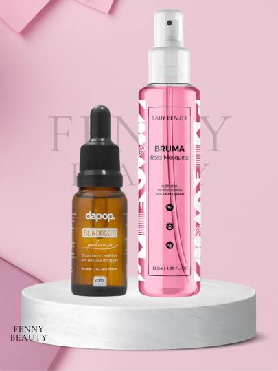 Kit Blindagem Poderosa Diluidor, Fixador e Primer Dapop + Bruma Fixadora Rosa Mosqueta- Lady Beauty Festa Junina