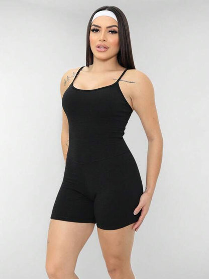 Kit 2 Macaquinhos Macacão Canelado Alcinha Academia Esportivo Fitness