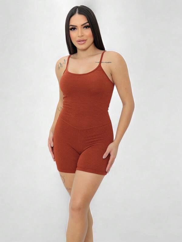 Kit 2 Macaquinhos Macacão Canelado Alcinha Academia Esportivo Fitness