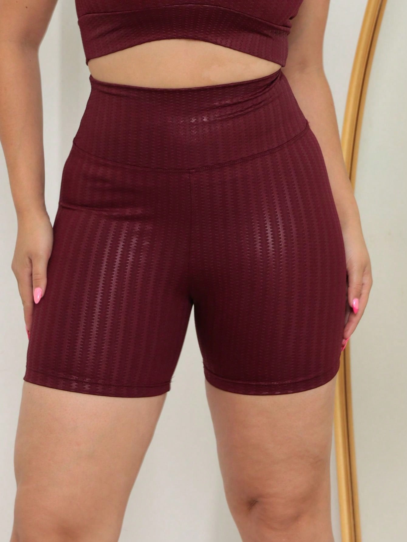 SHORTS PLUS SIZE ACADEMIA 3D MEIA COXA