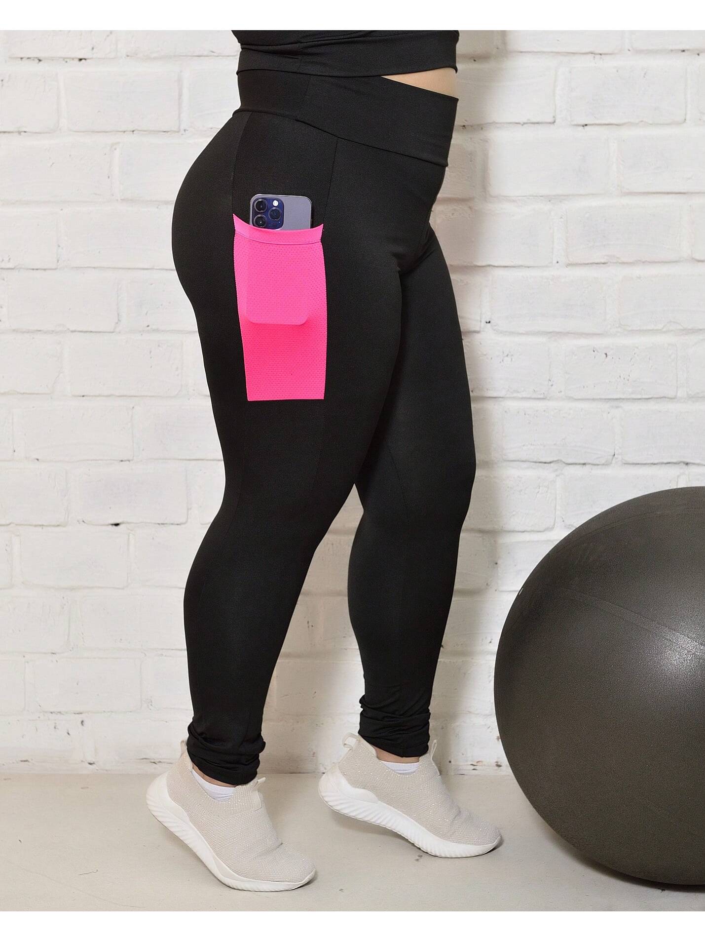 Calça com Bolso Intencional Plus Size Cintura Modeladora Nao fica Transparente