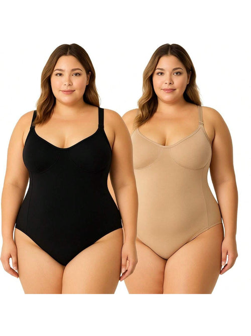 Compre 1 e leve 2 - Body Modeladora Plus Size Redutora de Medidas Sem Bojo