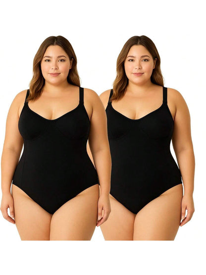 Compre 1 e leve 2 - Body Modeladora Plus Size Redutora de Medidas Sem Bojo