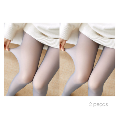 Meia-calça térmica translúcida - Kit 2 peças + Porte Grátis
