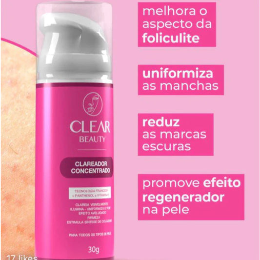 Clareador de virilha e axila Creme Clareador Partes Intimas - Clear Beauty