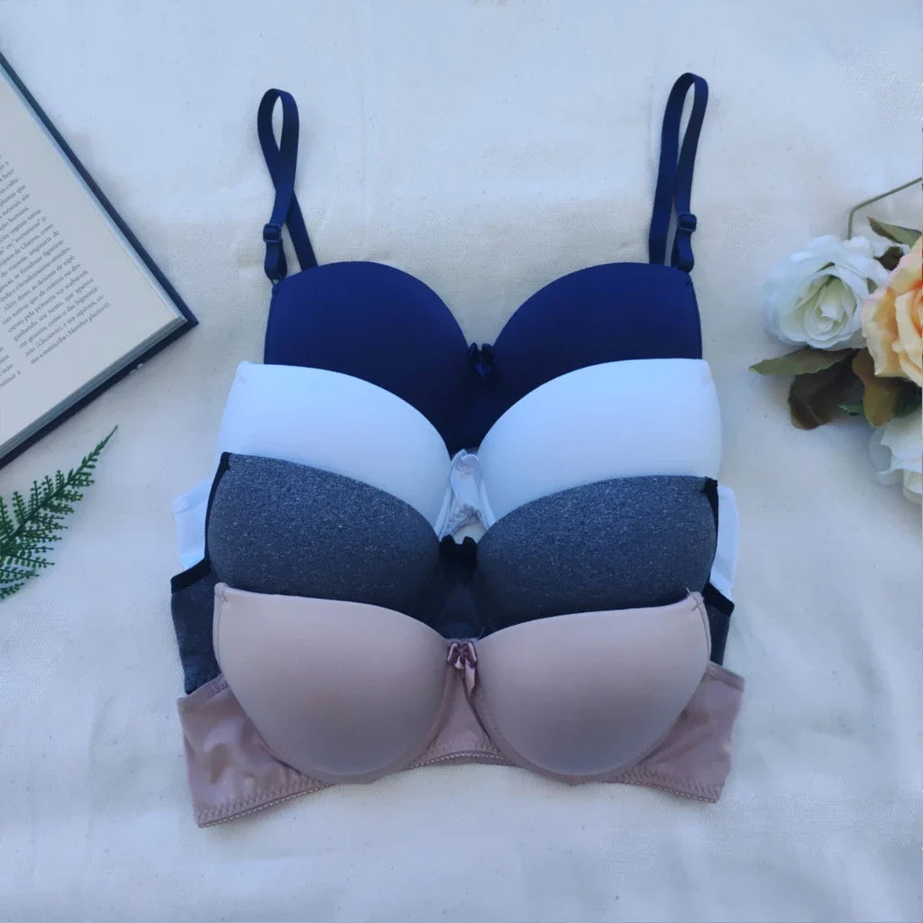 Kit C/4 Sutiã Básico Com Bojo Do P Ao Gg Direto da Fábrica Escolha Cor