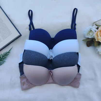 Kit C/4 Sutiã Básico Com Bojo Do P Ao Gg Direto da Fábrica Escolha Cor