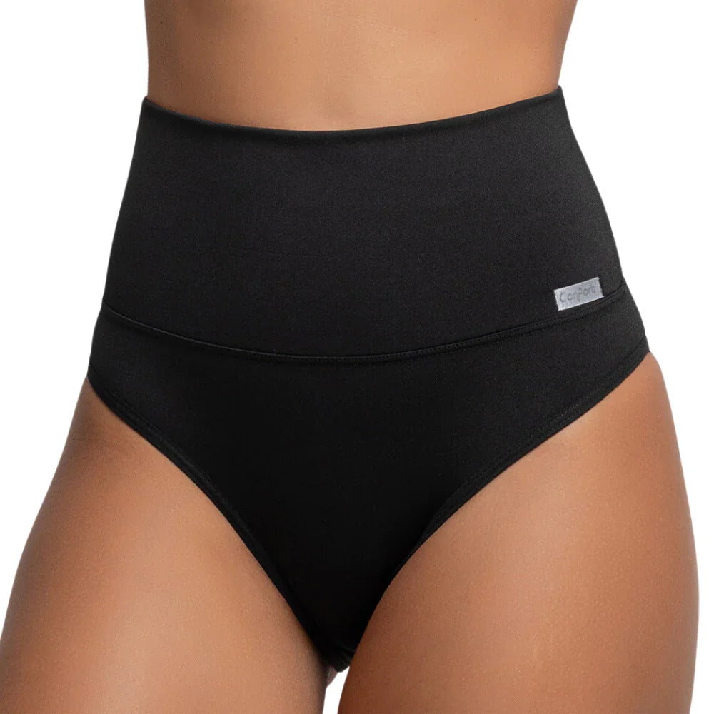 Kit 3 Calcinhas Modeladora Cinta Pós Parto Seca Barriga Compressão Redutora De Medidas Cós Alto