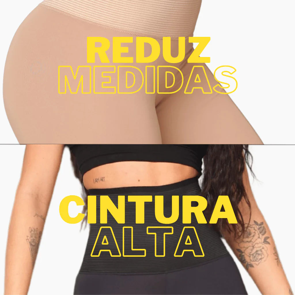 Short Cinta Modelador Bermuda Reduz Medidas Pós Cirúrgico Levanta Bumbum Efeito Lipo Compressão