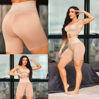 Short Empina Bumbum Ajuda Emagrecimento Com Cinta Modeladora Efeito lifting Com Compressão