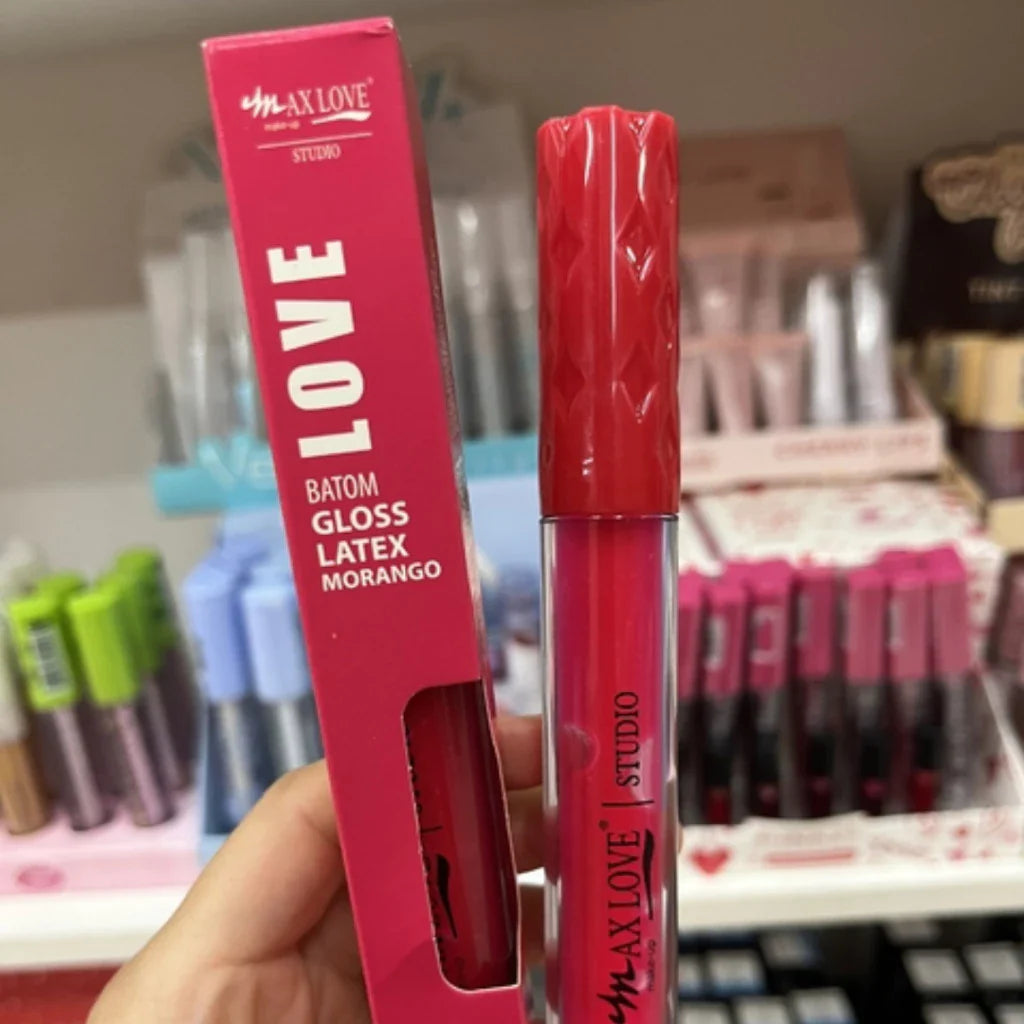 Kit 2 Gloss Latex Hidratante Labial Maçã + Morango Max Love