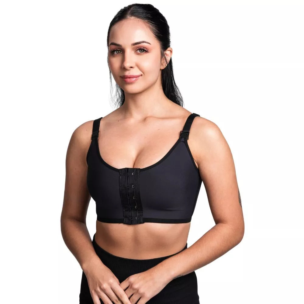 Sutiã Pós-Cirúrgico com Fecho Frontal – Sem Costura e Media Compressão