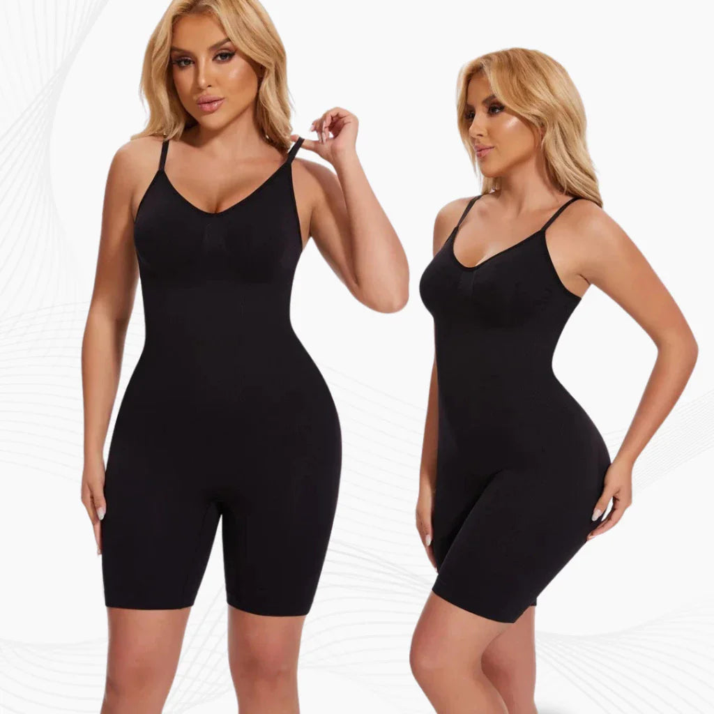 Macacão Cinta Modeladora Corpo Inteiro Pós-Parto Alta Compressão Sem Costura Body Redutor Microfibra Plus Size