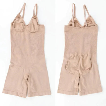 Macacão Cinta Modeladora Corpo Inteiro Pós-Parto Alta Compressão Sem Costura Body Redutor Microfibra Plus Size