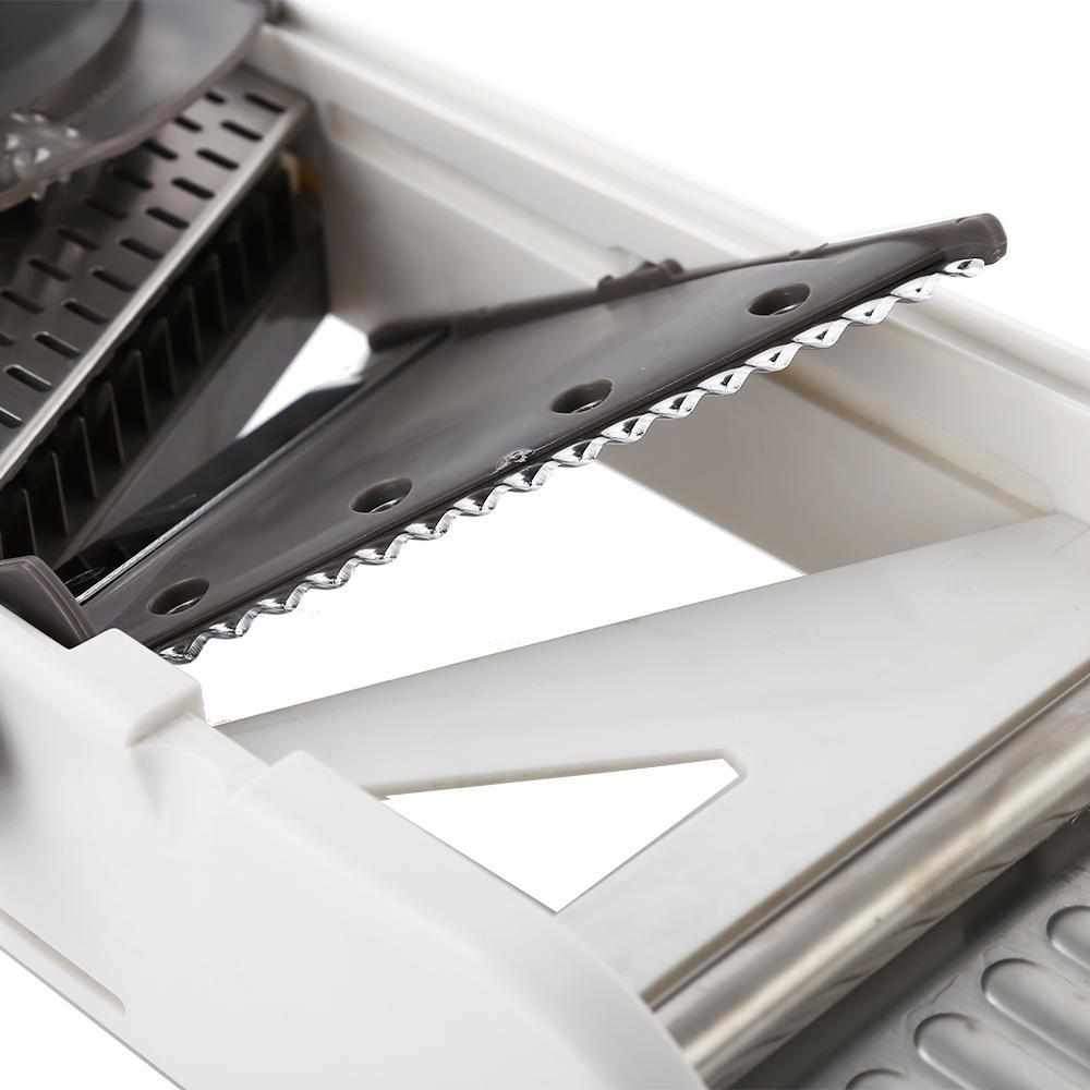 MaxSlicer® - Cortador De Legumes Mandoline Fatiador Ralador Com Regulagem Em Inox Profissional Multifuncional