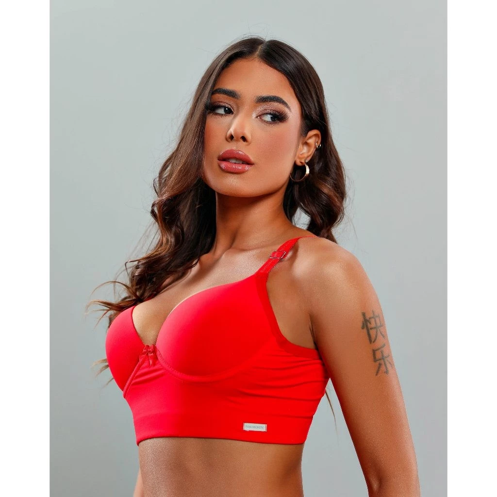 kit c/3 Reforçado de Microfibra Com Bojo - Lingerie Promoção Direto da Fábrica