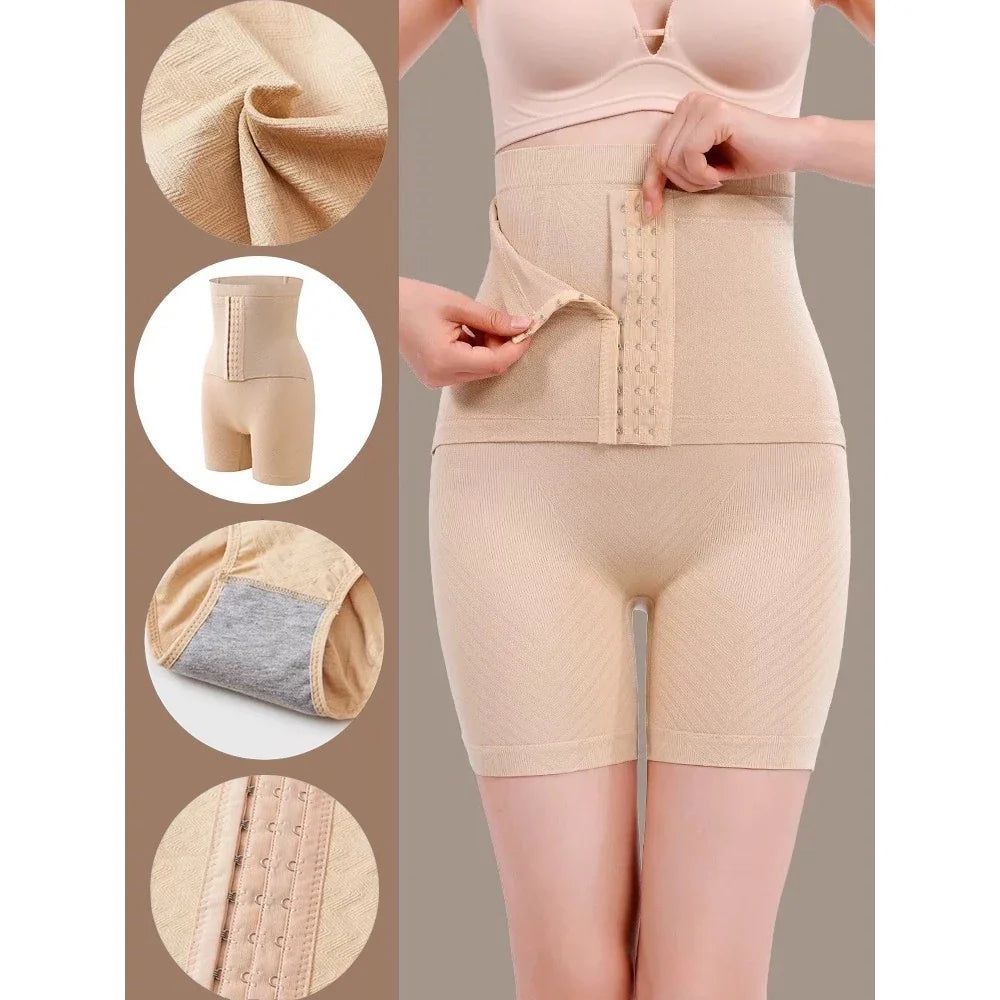 Short Cinta Modeladora Fechamento Em Colchete Pós Parto Pós Cirúrgico