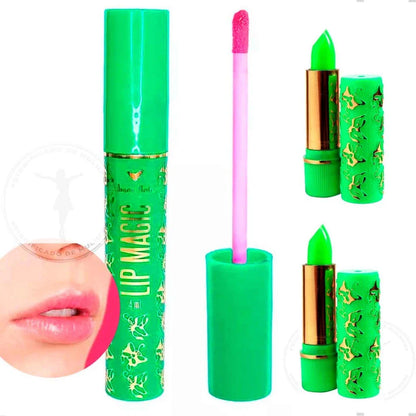 Gloss Labial Mágico Lip Verde Fica Rosa Liquido ORIGINAL LANÇAMENTO +Batom Verde da Vovó ORIGINAL