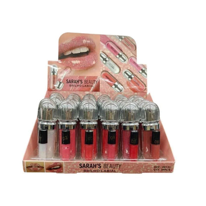 Kit Com 2 Gloss Lip Sarahs Beauty Lip Glos Brilho -S6131 Promotion